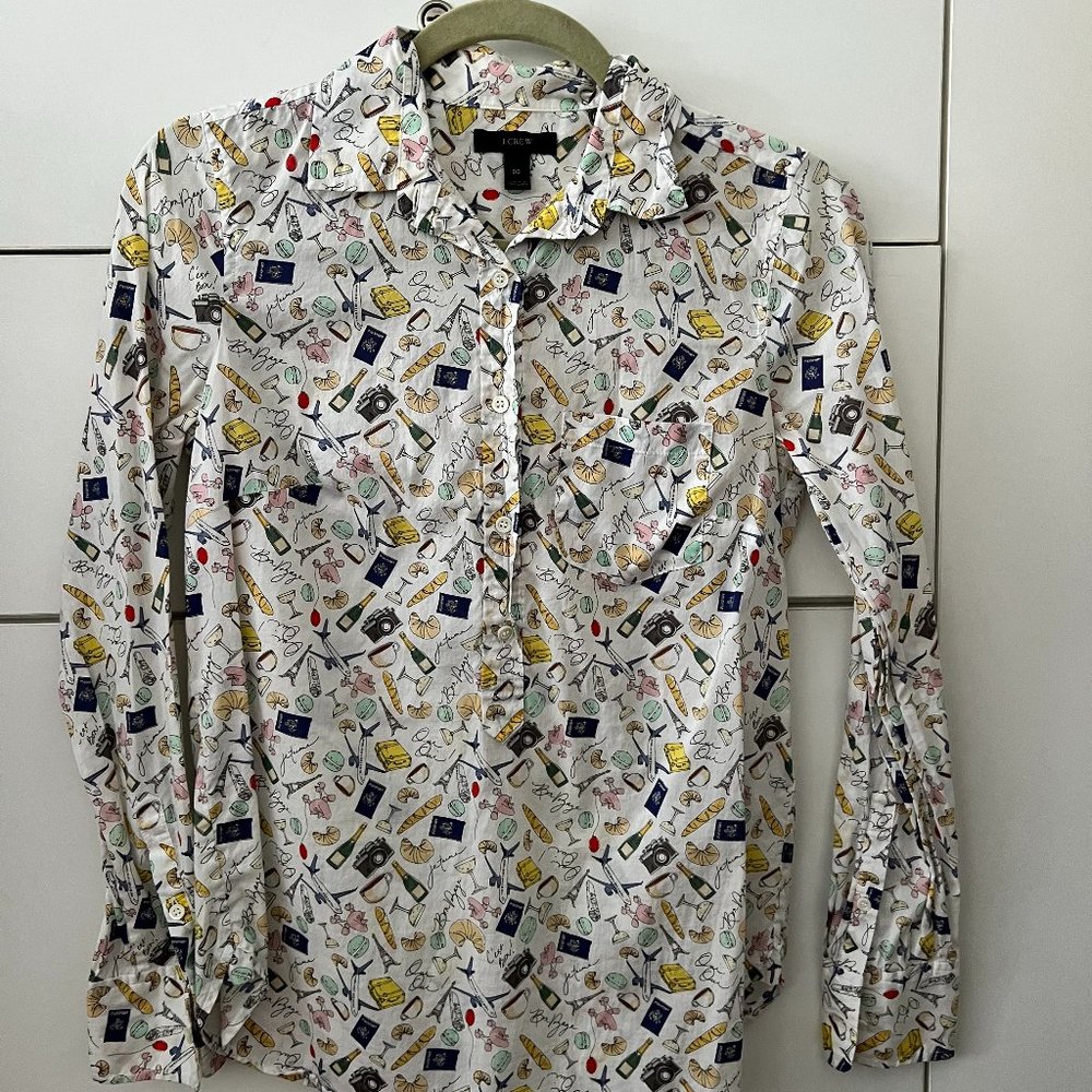 J Crew Shirt with Patterns